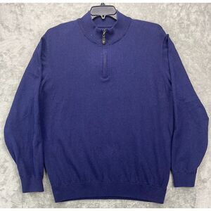 Southern Tide Men's 1/4 Zip‎ Pullover Sweater XL Navy Blue Golf Preppy Logo